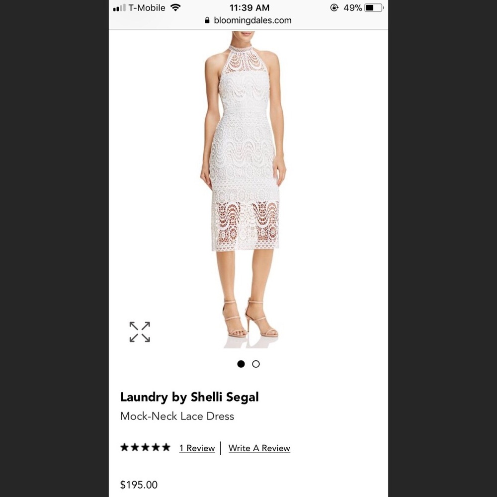 Laundry by Shelli Segal Halter neck Lace Dress